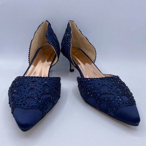 XYD Women D'Orsay Wedding Pumps Pointed Toe Low